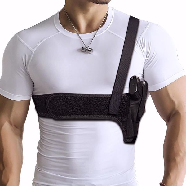 Quick Pull Shoulder Holster Belly Band Holster for Concealed Carry, Gun Holster for Men/Women,Fits 9mm,Glock, Sig P365 Etc Other Similar Sized Pistols LIBOSHENG(S)