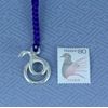 Umetsu Koubou Zodiac Netsuke Silver Sea Snake Snake, Tail Roll Artwork, Silver