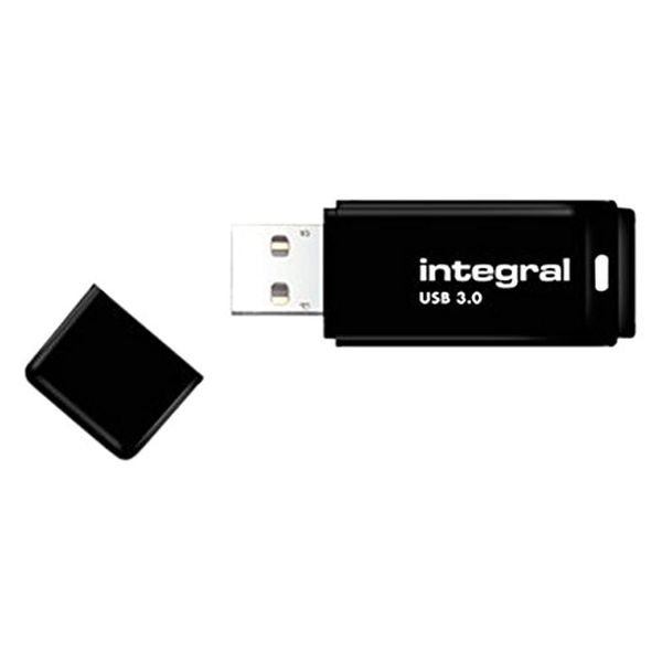 Integral 32GB USB 3.0 Black Key with Fixable Cap