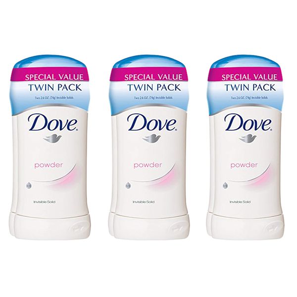 Dove Powder 24 Hour Invisible Solid Antiperspirant Deodorant, 2.6 Ounce (Pack of 6)