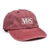 Outsdr Unisex VHS Washed Embroidered Dad Baseball Cap - Red