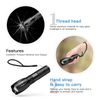 LED tactical Zoomable flashlight, High Lumen Waterproof Aluminum Body, 2 Pack