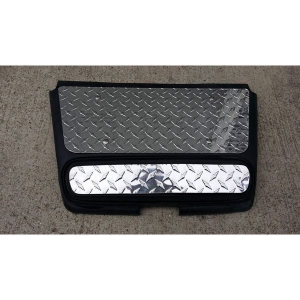 Fits Ezgo Golf Cart Diamond Plate Upper and Lower Shock Cover Shield - Bumper Set