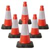 6 Red Traffic Safety cones by innovatus