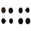Glove Snap Fastener, Black Matte, Solid Brass (100 per bag)