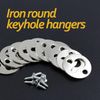 Piutouyar 48Pcs Round Keyhole Hangers, Picture Silver 