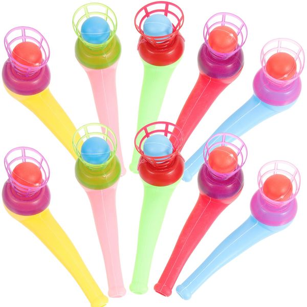 Toddmomy Floating Ball Blowing Ball, 20pcs Floating Blow Ball Toys Funny Balls Balancing Game Blowing Party Game for Kids