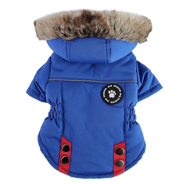 Winter Warmth Zipper Dog Jacket - Stylish And Cozy Pet Apparel - Dz273 Blue / M