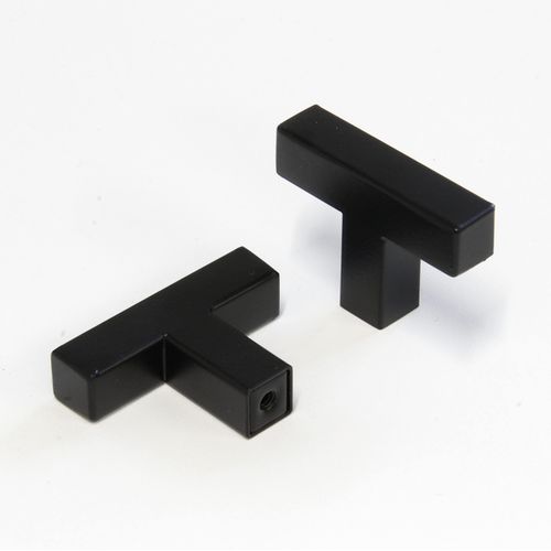 RCH Hardware HD-SS128-00 Hollow Stainless Steel Modern Cabinet Drawer Handle Pull, 0 Inch, Black (2 Pack)