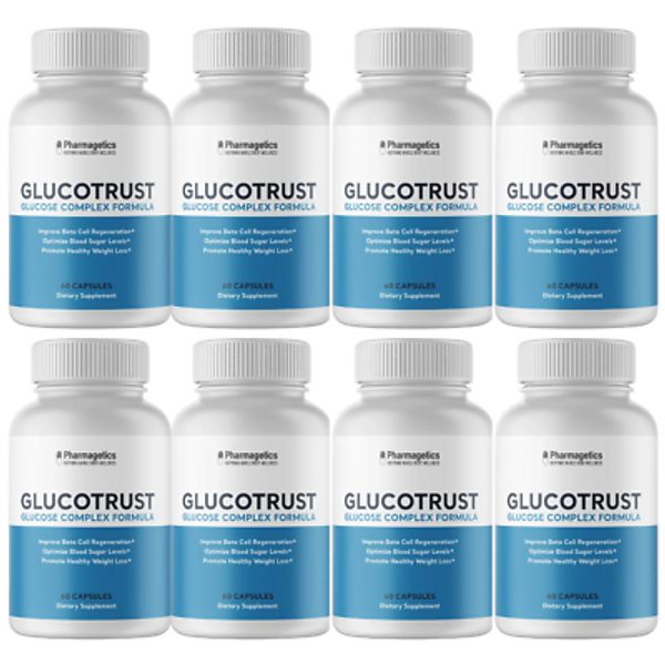 Glucotrust Blood Sugar Support Supplement - 8 Bottles