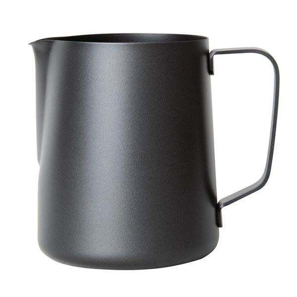 Olympia Black Non-Stick Milk Frothing Jug 900Ml with New Useful Features