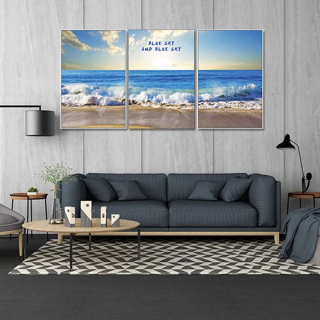 Fuji Toya Wall Sticker Ocean Hawaii Sand Beach Sky Art Poster Sticker Wall Decor Wallpaper Wall Decor M0174