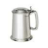 Wentworth Pewter Lidded 1 Pint Plain Pewter Tankard