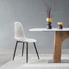 2 Dining Chairs High Back Metal Legs Modern Kitchen