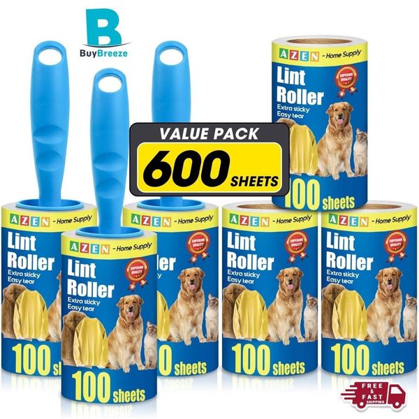 Lint Rollers for Pet Hair Extra Sticky 600 Sheets Lint Roller with 3 Upgraded US