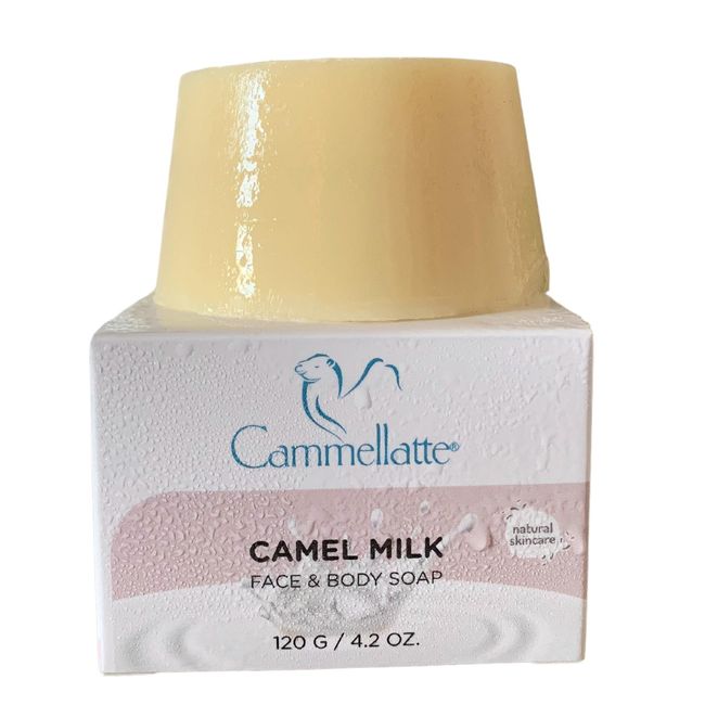 Cammellatte Camel Milk Soap - Natural Soap as Face Soap, Hair Soap, Shower Soap for All Skin Types - Solid Soap, Firm Shampoo, Shower Gel - Natural Shower Chunk - Soap Piece 120 g