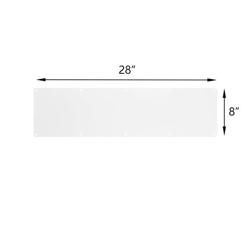 GALOFAY Door Kick Plate 8x28 inches Acrylic Decorative Plates Protector for Doors, 1/10 inch Thickness 8"x 28" (White)