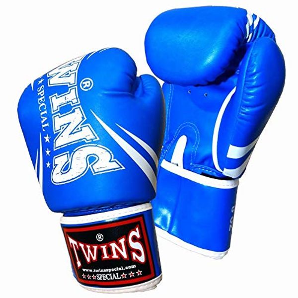 Twins PU Leather DM31 Blue Boxing Gloves 16oz