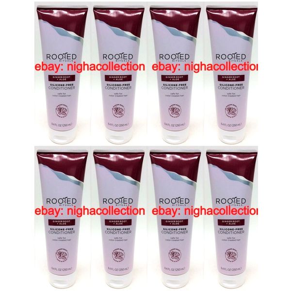 Rooted Rituals Ginger Root and Aloe Silicone Free Conditioner 8.4 ozEa ( Lot 8 )