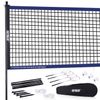 Outdoor Yard Portable Badminton Complete Set w/Net, 4 Rackets & 3 Shuttlecocks