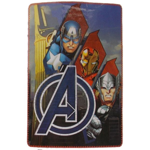 Avengers - superhero fleece blanket, red, One Size