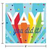 Creative Converting Rainbow Grad Beverage Napkins, 5"