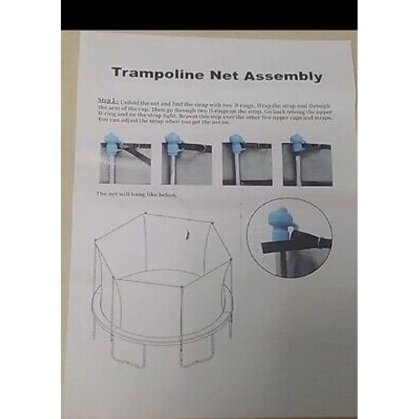 Trampoline Safety Net Replacement Enclosure Netting for 12FT Trampoline