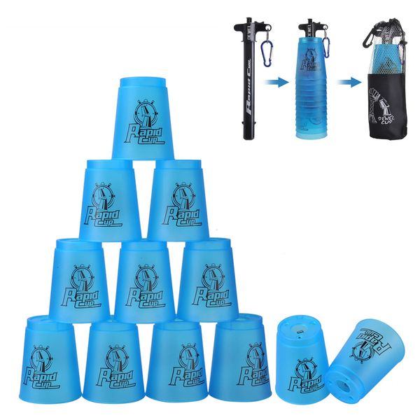 Cyfie Speed Stacking Cup, 2nd Generation, Set of 12, Flying Cups, Drilled, Quick Stacking, Competitions, Practice, Training, For Beginners, Includes Handbag & Dedicated Bag