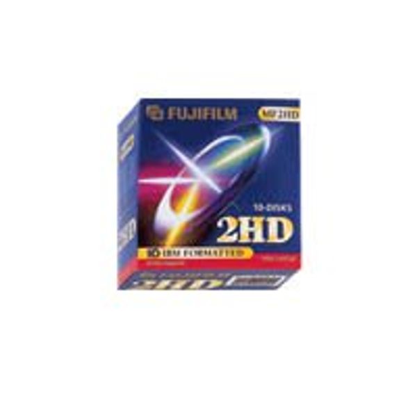 Fujifilm 3.5 inch Floppy Discs - DOS Formatted MF2HD - Black (10 Pack)