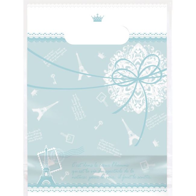 Taka Seal Gift Bag 35-4054 OPP Bag Decora Pack Paris Small 20 Sheets Blue