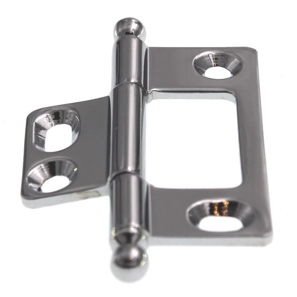 Hafele Non-Mortise Solid Brass Butt Hinge Polished Chrome Ball Tip 351.95.282