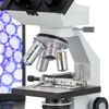 AmScope 40x-1000x Binocular Compound LED Microscope + Mechanical Stage + Slides