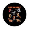 Fox Expert Cute Kawaii Fox Animals Educational PopSockets Adhesive PopGrip
