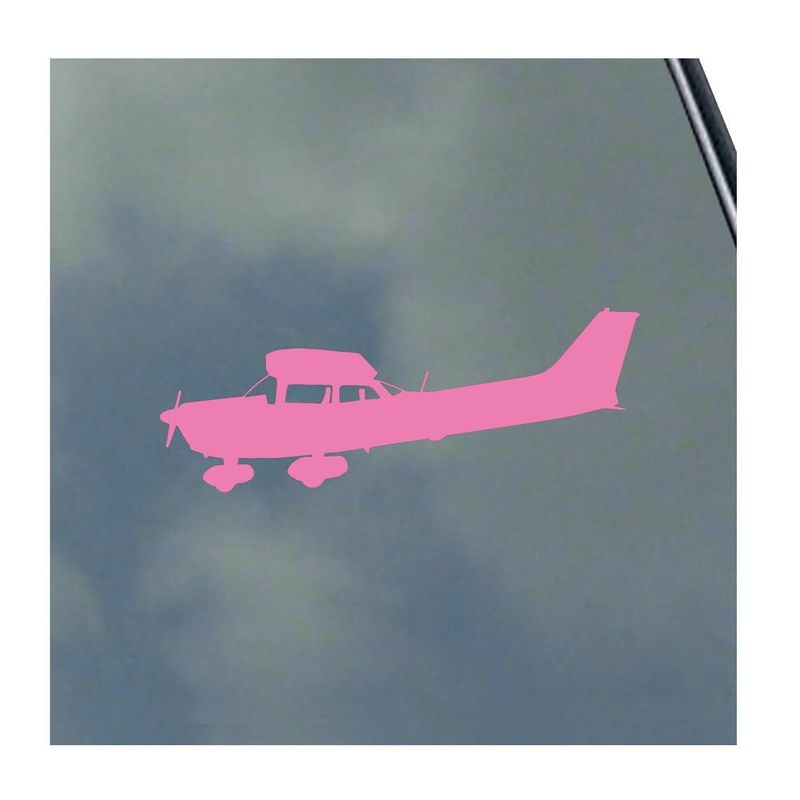 Cessna 172 Pilot Side View Vinyl Sticker Decal KLO Graphics Skyhawk ...