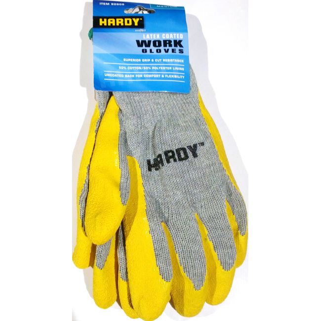 Latex-Dipped Work Gloves, Medium