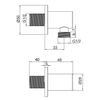 Teams Matt Black Round Shower Outlet Elbow 1/2" Minimalistic