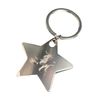 Personalised Chunky High Polished Chrome Witch Star Keyring ENGRAVED FREE