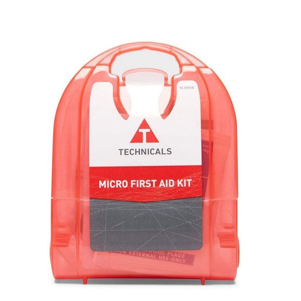 TECHNICALS Micro First Aid Kit Outdoors Camping, Red, One Size