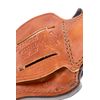 Bianchi Model 5BHL Thumbsnap Suede Lined Belt Gun Holster - Revolver, Tan,Fits COLT Python 6IN, Left Hand