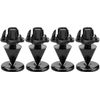 Monacor Slim Version 4 Piece Speaker Spikes Set - Black/Chromium