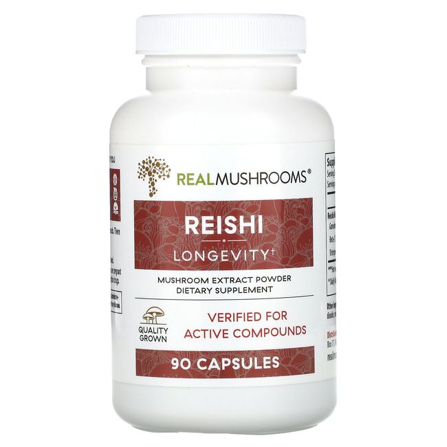 Reishi, Mushroom Extract Powder, 90 Capsules