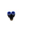 Pneumatic Y-Multiple Socket Fitting 3/8 Inch - 10 mm IQS Y-Connector T-Piece Compressed Air