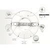UKEW 18W LED Round Ceiling Lights - Dual Mount Recessed/Surface Mount Flush Flat Round Panel Light CCT Adjustable with Brushed Chrome Bezel