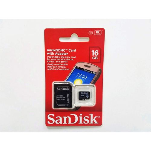 SanDisk 16 GB microSDHC Memory Card Only - Frustration-Free Packaging, Black