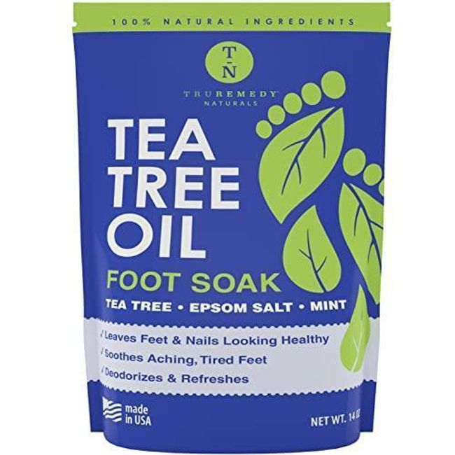 Tea Tree Oil Foot Soak with Epsom Salt & Mint, Feet Soak Helps Toenail System,