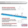 JCK 1/4" Drive Aluminum Socket Holder Organizer, Unique Designed Rack, for Metric/Imperial Air Tool Moveable Secure Socket Combination Toolbox Socket Storage