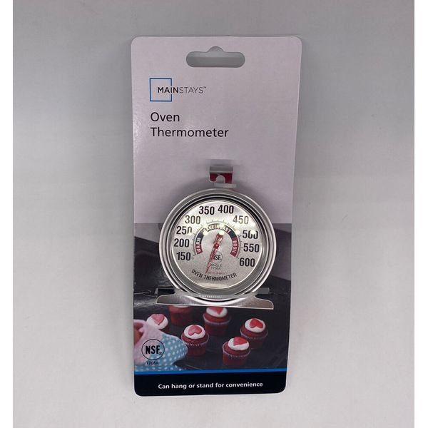 New Mainstays Oven Thermometer Stainless Steel NIP