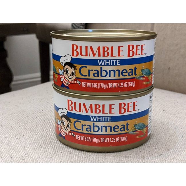 *2pk* Bumble Bee White Crabmeat 6oz Can, Ready to Eat, 16g Protein, Gluten Free