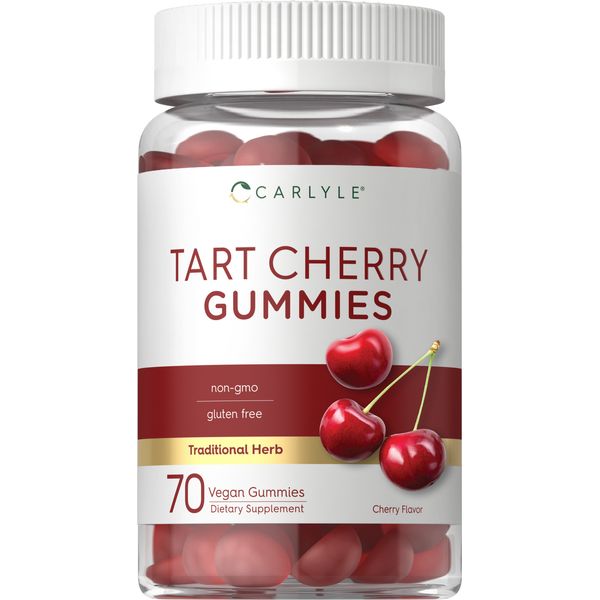 Tart Cherry Gummies 2000mg | 70 Count | Vegan Extract Supplement | by Carlyle