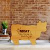 Meat Your Cravings Head On 14.75 x 9.75" Cow Shape Cutting Board